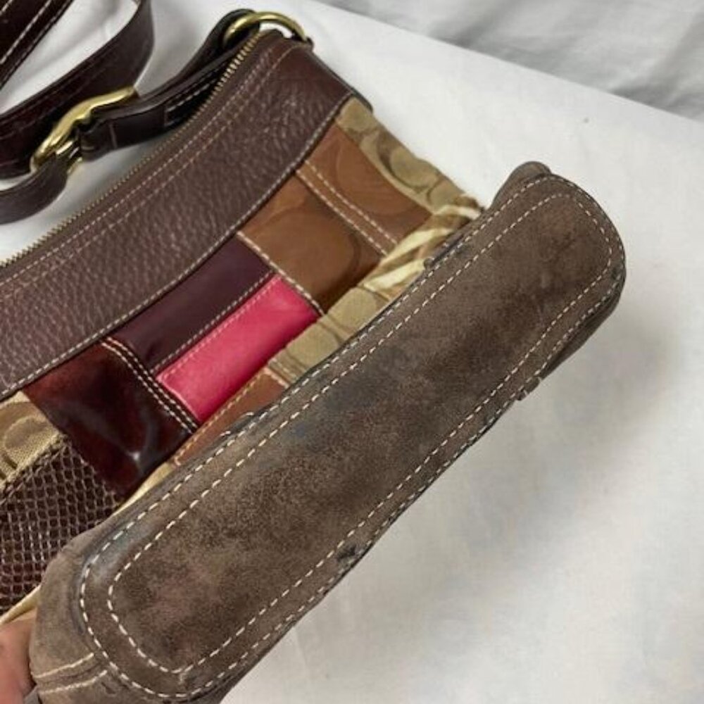 Coach Signature Patchwork Shoulder/Crossbody Bag - image 3